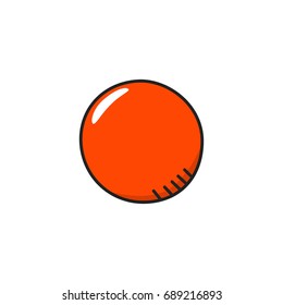 circle doodle icon vector isolated
