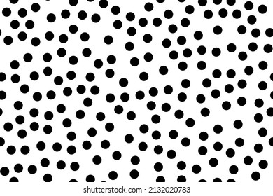Circle Dot Fashion. Random Ball Polka. Pattern Flat Bubble. Seamless Drop Polka. Black Happy Wallpaper Frame. Black Geometric Vector Dot. Seamless Big Dot Texture. Black Polka Confetti Background.