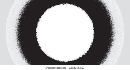 Circle dot frame. Circular border with effect halftone. Modern faded ring. Semitone shape round. Point sphere boarder. Dotted geometric pattern. Graphic small dots element for design prints	
