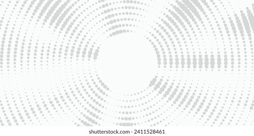 Circle dot frame. Circular border with effect halftone. Modern faded ring. Semitone shape round. Point sphere boarder. Dotted geometric pattern	