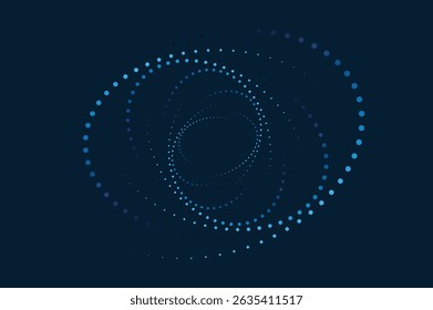 circle dot halftone round dotted frames. Design element for frame, logo, web pages, prints, posters, template.
Halftone dotted speed lines circle. Geometric art in circle form. Round swirl movement