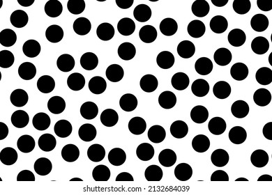 Circle Dot Holiday. Random Spot Polka. Geometric Ink Dot Concept. Geometric Spot Circle. Black Polka Polkadot Background. Black Seamless Vector Art. Pattern Cute Round. Black Random Wallpaper Frame.
