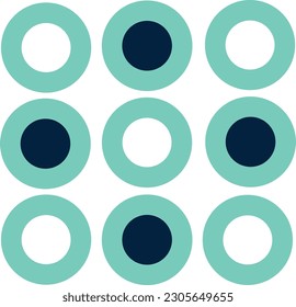 Circle Dot In Memphis Style