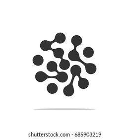 Circle Dot Particle Logo Template Illustration Design. Vector EPS 10.