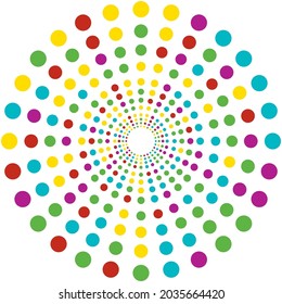 circle dot pattern abstract background colorful