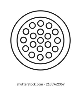 Circle, dot, round outline icon. Line art vector.