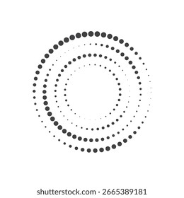 Circle dot symbol illustration flat design