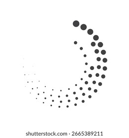 Circle dot symbol illustration flat design