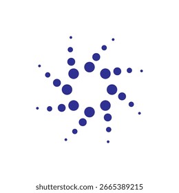 Diseño plano de ilustración de símbolo de punto circular