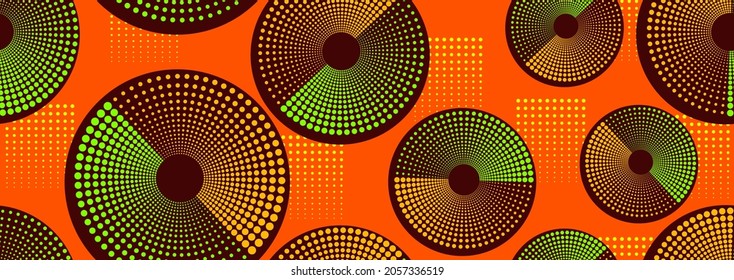 circle dots african seamless pattern, picture art and abstract background.