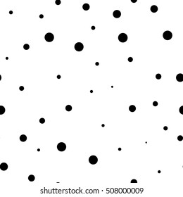 Circle dots. Black circles on a white background.Texture background.Vector seamless pattern. Modern stylish texture.