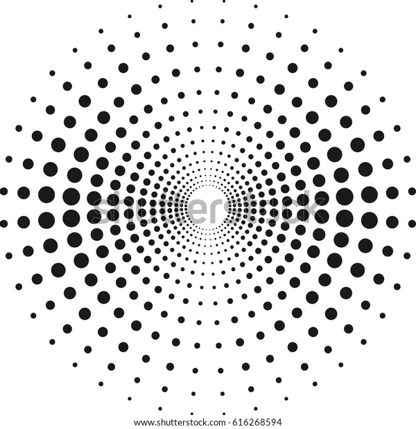 Circle Dots Design Project Halftone Effect Stock Vector Royalty Free