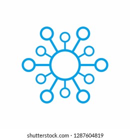 Circle Dots Digital Link Connection Business Company Vector Logo Design