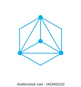 Circle Dots Digital Link Connection Business Company Vector Logo Design