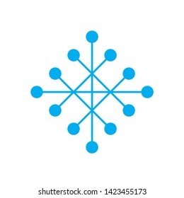 Circle Dots Digital Link Connection Business Company Vector Logo Design
