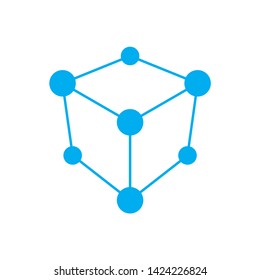 Circle Dots Digital Link Connection Business Company Vector Logo Design