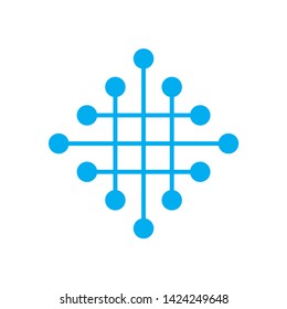 Circle Dots Digital Link Connection Business Company Vector Logo Design