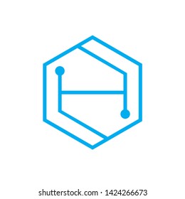 Circle Dots Digital Link Connection Business Company Vector Logo Design