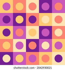 Circle dots Halloween color seamless pattern traditional design for background, carpet, wallpaper, clothing, wrapping, batik, fabric, vector illustration, embroidery, home and decoration fabric.
