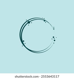 A circle with dots hand drawing vector