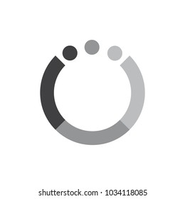 circle dots objects. process symbol logo vector