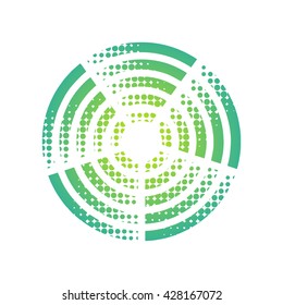 circle with dots vector background