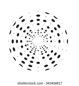 Circle Dots Vector . Halftone Illustration .