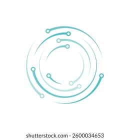 Circle dotted Abstract round halftone circle frames, rotating dotted circle shapes icon design