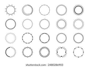 Circle Dotted Frame Element Set