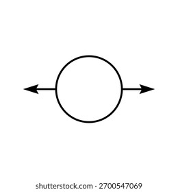 Kreis mit Doppelpfeil. Vektorgrafik.
