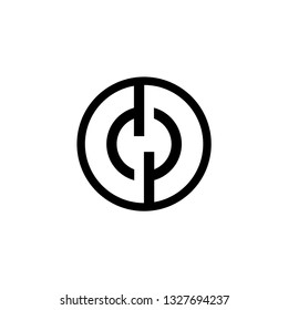 circle dp logo letter design