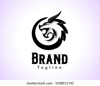 circle dragon legend china illustration logo symbol icon inspiration