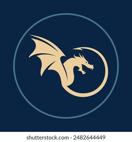Círculo dragón icono útil abstracto de moda Vector colorido ilustración de arte diseño de fondo