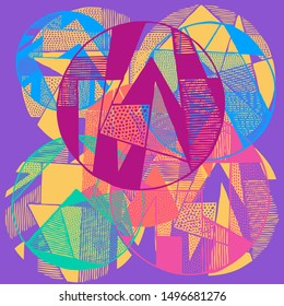circle drawing abstract design elements set. vector illustration