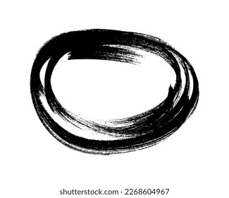 Círculo dibujado con un marcador negro. Círculo de garabatos de estilo Doodle. Elementos de diseño dibujados a mano negra sobre fondo blanco. Ilustración del vector