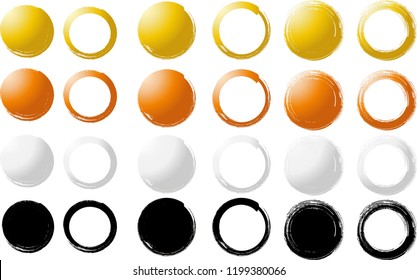 Circle drawn with a brushlet set