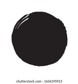 A Circle Drawn With Ink And Brush