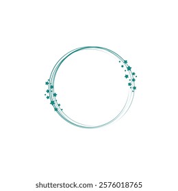 Circle drawn with a Stars vector symbol