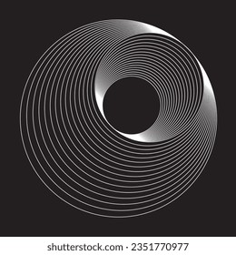 Circle dynamic abstract vector background with diagonal lines.