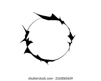 Circle with dynamic swoosh frame.Monochrome circle element. Abstract  background for your text, card, wallpaper,text. Vector illustration.