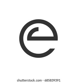 Circle E Letter Logo Template Illustration Design. Vector EPS 10.