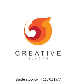 circle eagle head logo