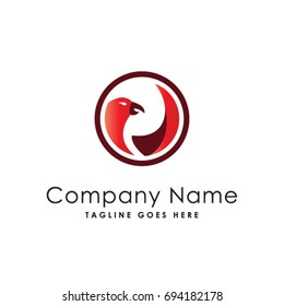 circle eagle logo template