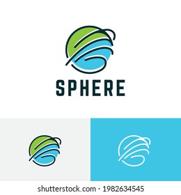 Circle Earth Ball Sphere Abstract Modern Logo Symbol