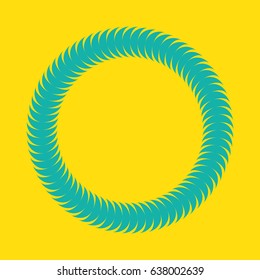 Circle with edge effect vector