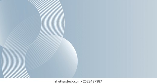 Circle effect style geometric in grey background abstract ligt art 