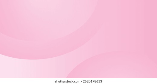 Circle effect style geometric. Minimalist banner background, pastel colorful, pink
