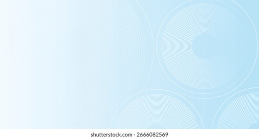 Estilo de efecto de círculo geométrico. Fondo de Anuncio minimalista pastel coloridas gradaciones azules y blancas concepto de arte moderno abstracto