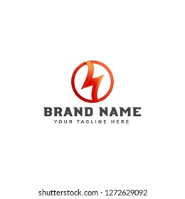 circle electric logo, icon, symbol, design template - Vector