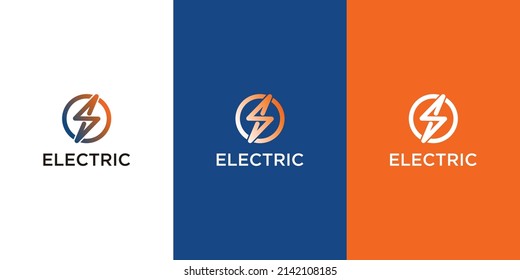 logotipo eléctrico de círculo, icono, símbolo, plantilla de diseño